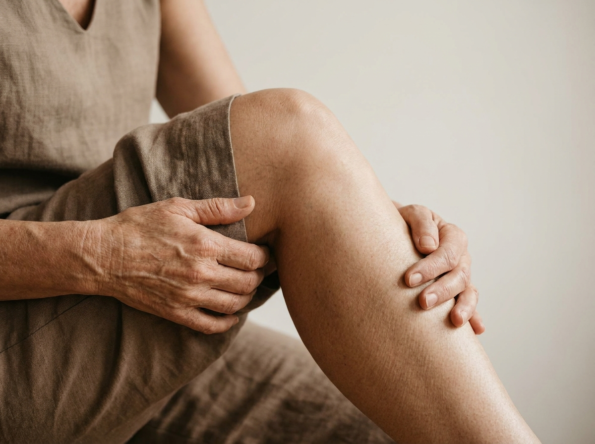 Active adult supporting their knee